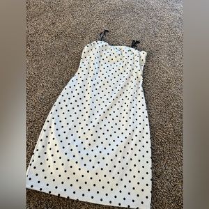 Large Black/White Polkadot Dress With Strap